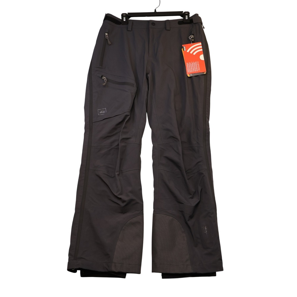 REI Women 12 Kulshan eVent Snow Pants Graphite Waterproof RECCO Skier 785640